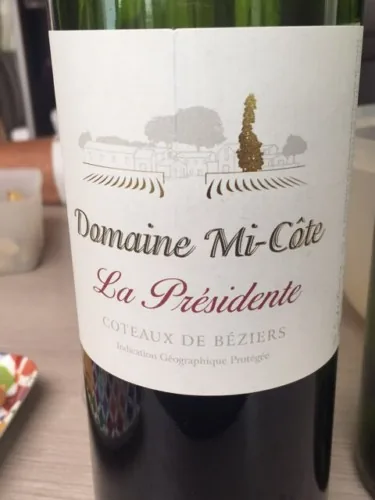 Bouteille de La Présidente — DOMAINE MI-COTE, vin rouge